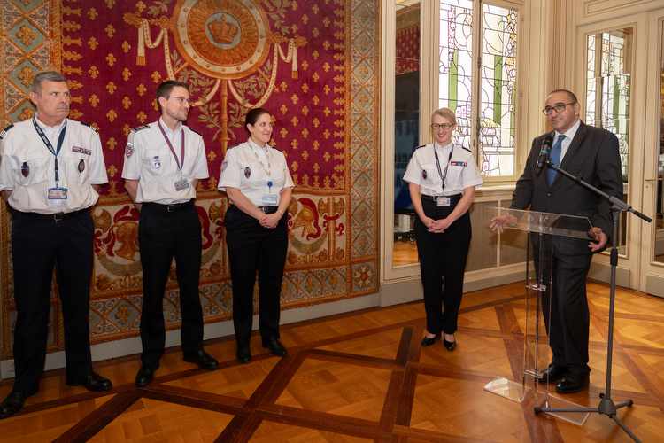 Discours de Laurent Nuñez aux côtés du personnel de la DSPAP