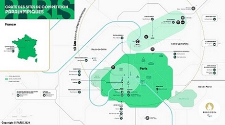 Lire la carte des sites de compétition paralympiques sur Paris2024.org