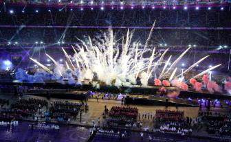 Effets pyrotechniques dans le Stade de France