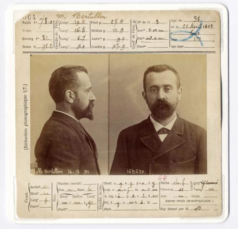 Fiche anthropométrique d’Alphonse Bertillon (1891)